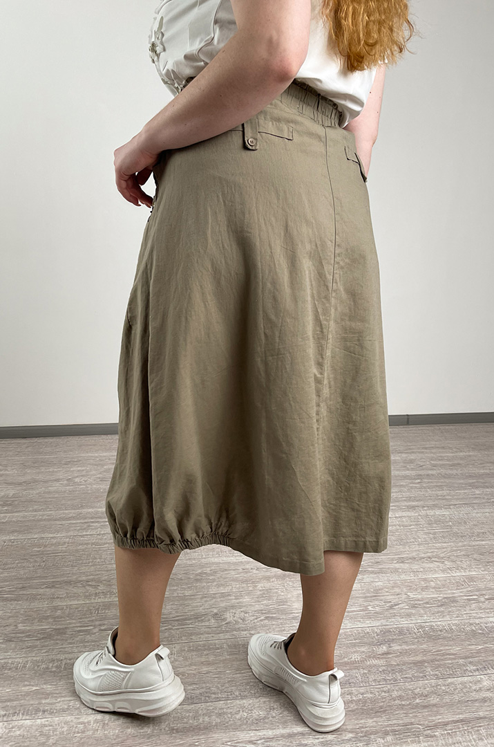 Спідниця льняна з декором великих розмірів