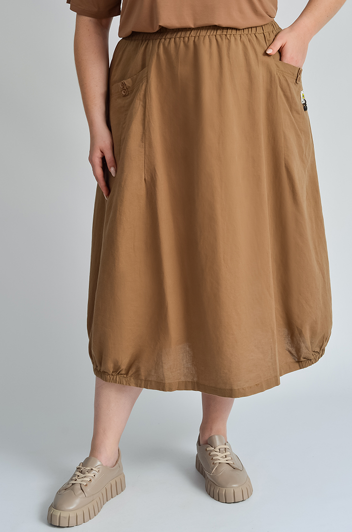 Спідниця льняна з декором великих розмірів