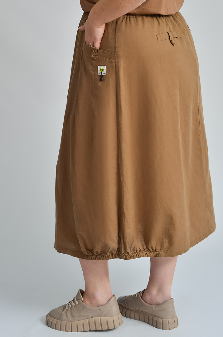 Спідниця льняна з декором великих розмірів