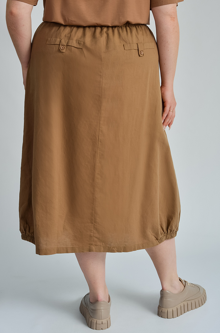 Спідниця льняна з декором великих розмірів