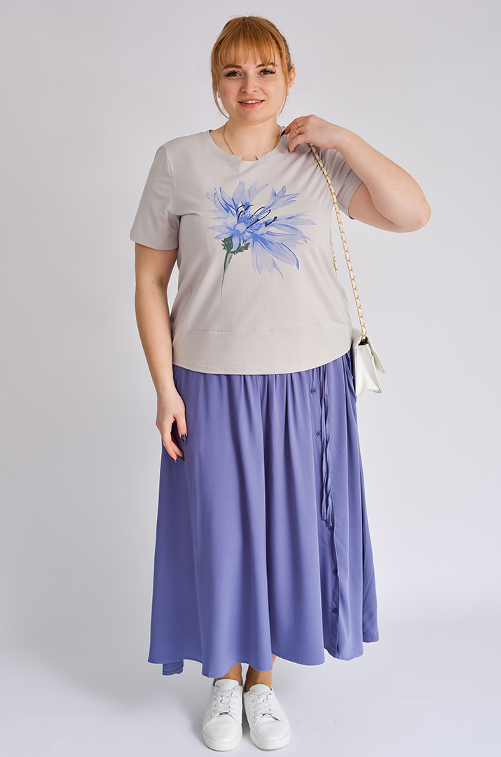 Спідниця максі в різних кольорах великих розмірів