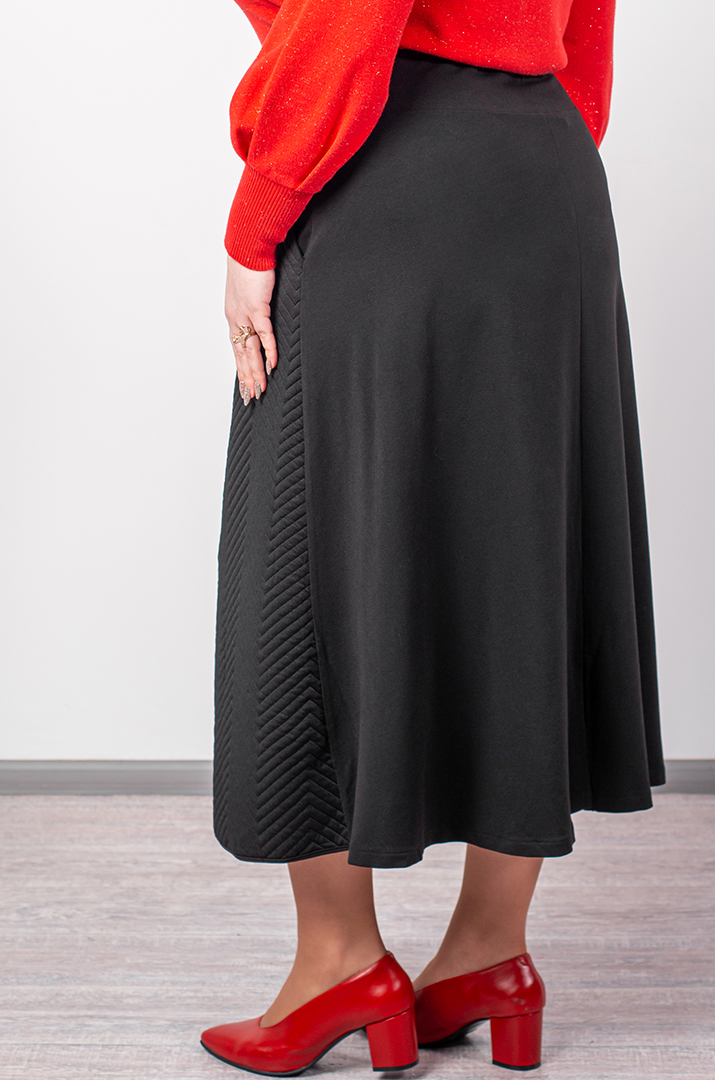 Юбка миди с молнией больших размеров