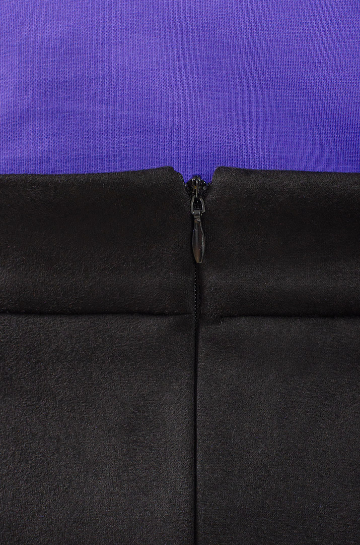 Спідниця екозамша з ґудзиками великих розмірів