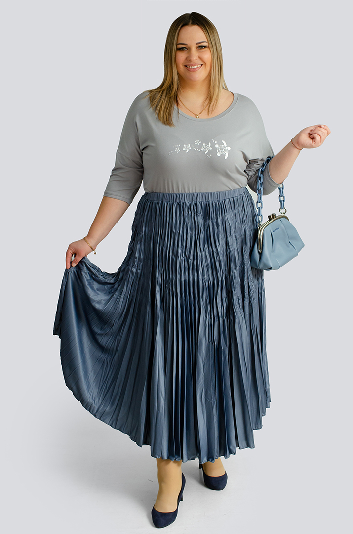 Спідниця міді плісе великих розмірів