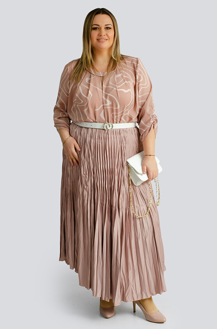 Спідниця міді плісе великих розмірів