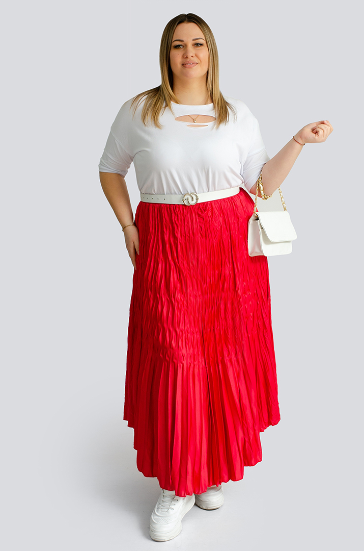 Спідниця міді плісе великих розмірів