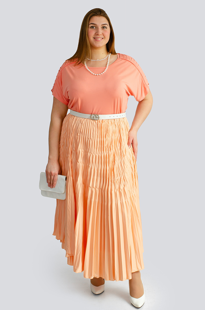 Спідниця міді плісе великих розмірів