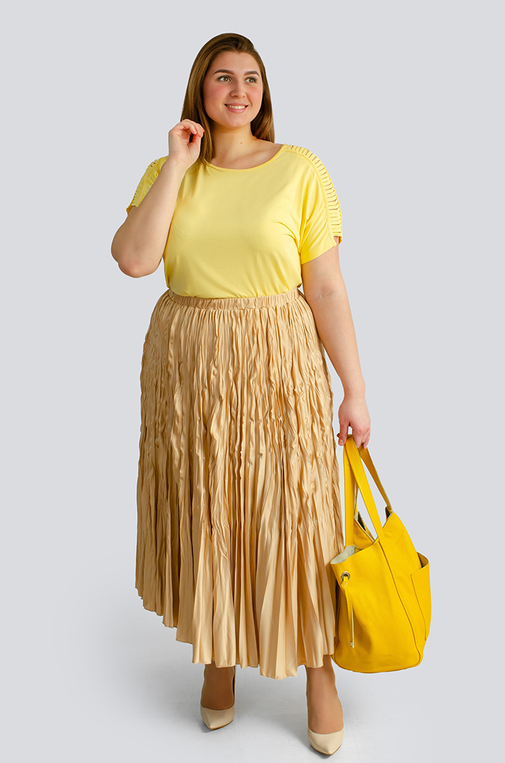 Спідниця міді плісе великих розмірів