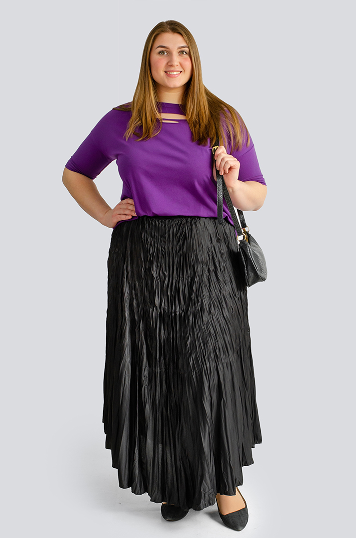 Спідниця міді плісе великих розмірів