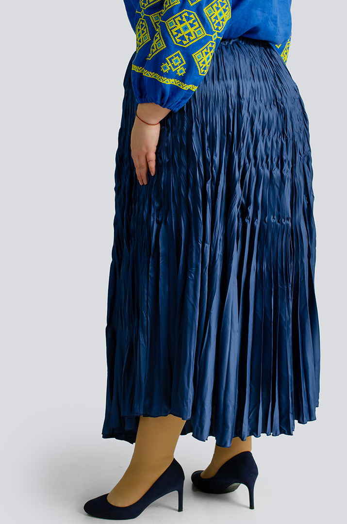 Спідниця міді плісе великих розмірів