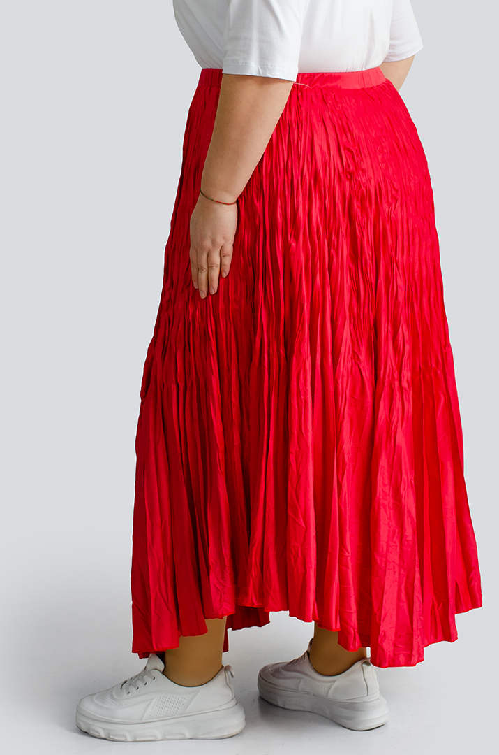 Спідниця міді плісе великих розмірів