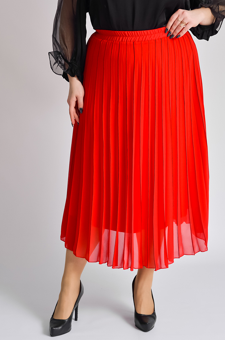 Юбка-плиссе миди больших размеров