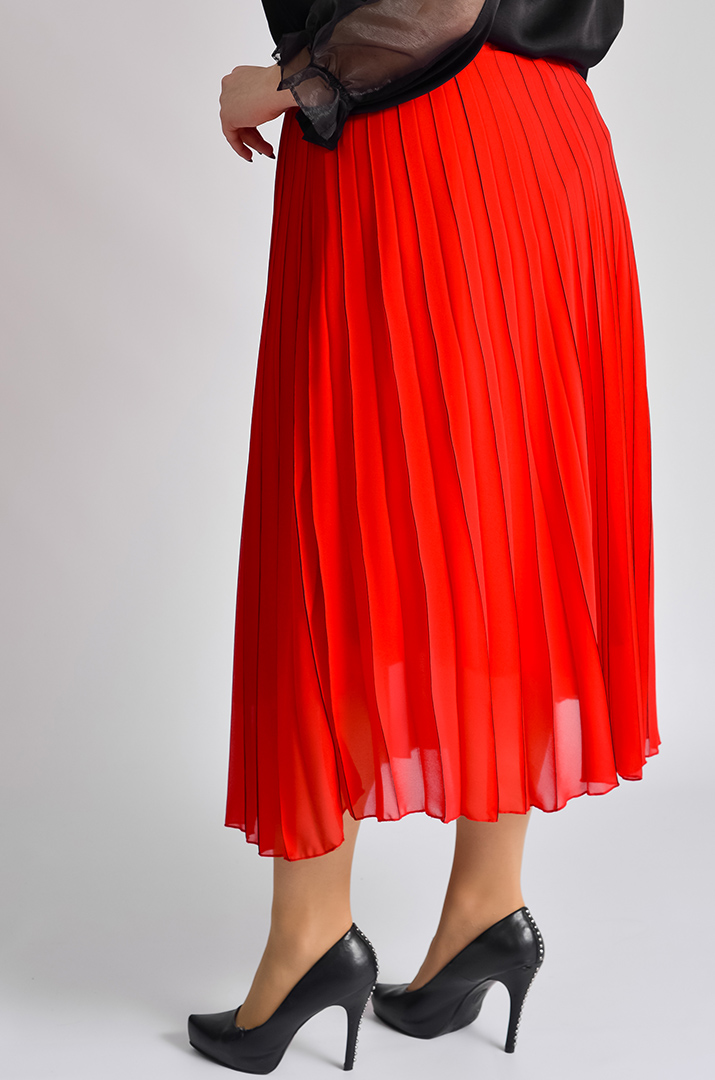Юбка-плиссе миди больших размеров