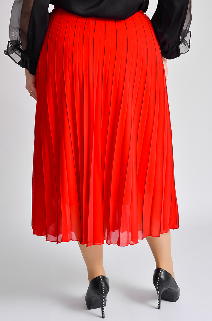 Юбка-плиссе миди больших размеров