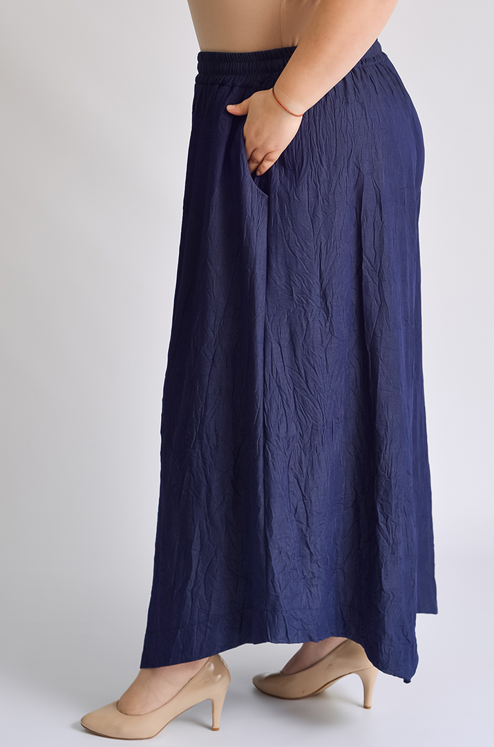 Спідниця-брюки міді великих розмірів