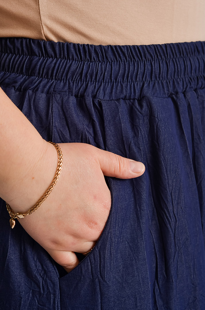 Спідниця-брюки міді великих розмірів