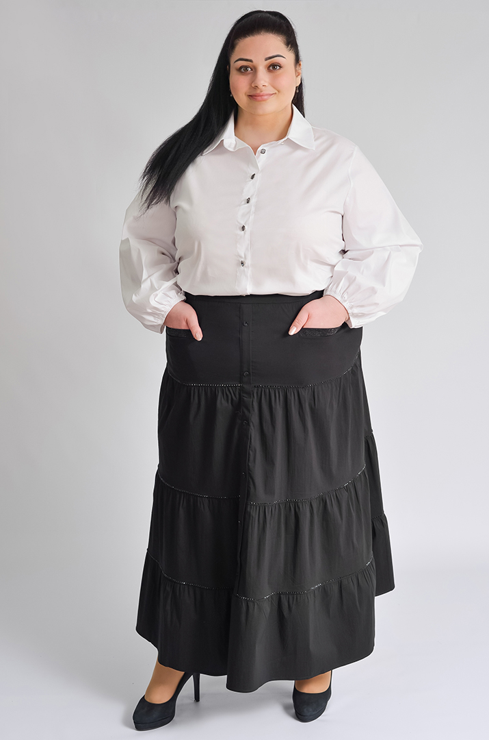 Спідниця максі зі стразами великих розмірів