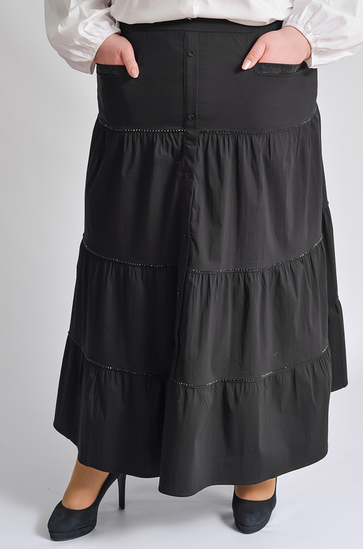 Спідниця максі зі стразами великих розмірів