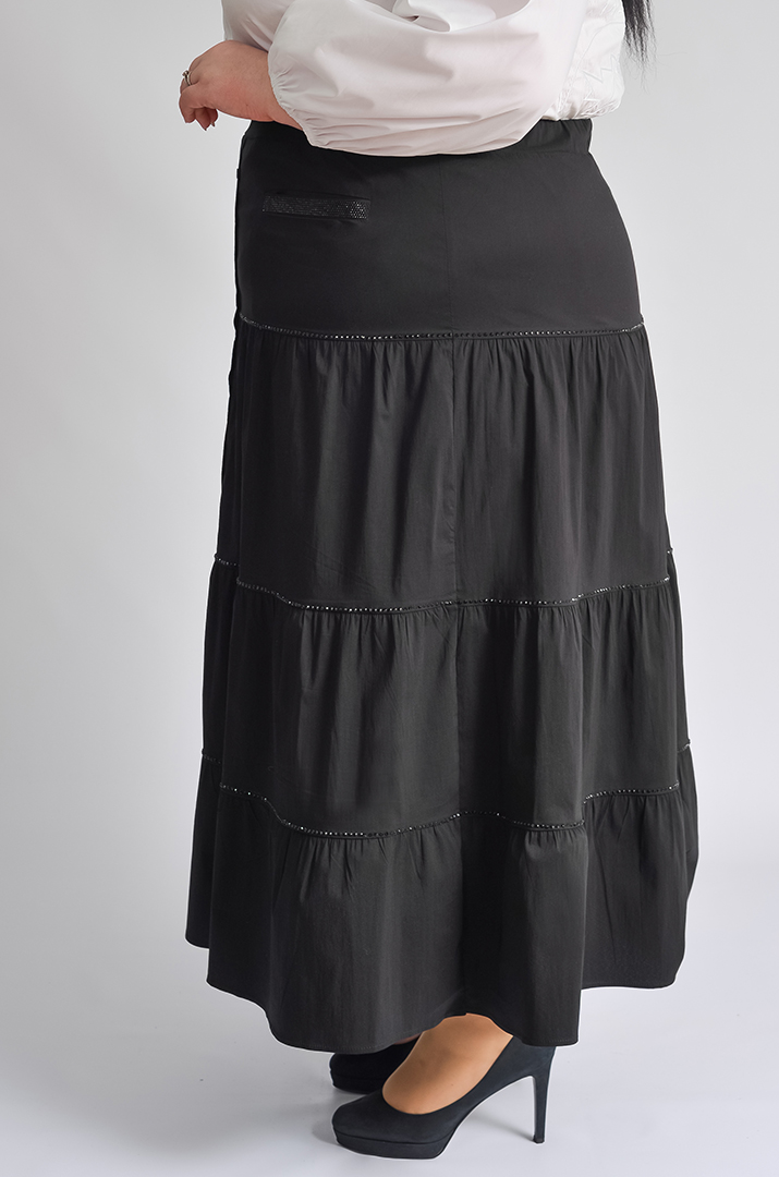 Спідниця максі зі стразами великих розмірів