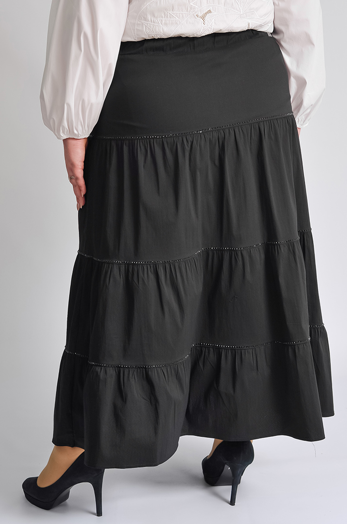 Спідниця максі зі стразами великих розмірів