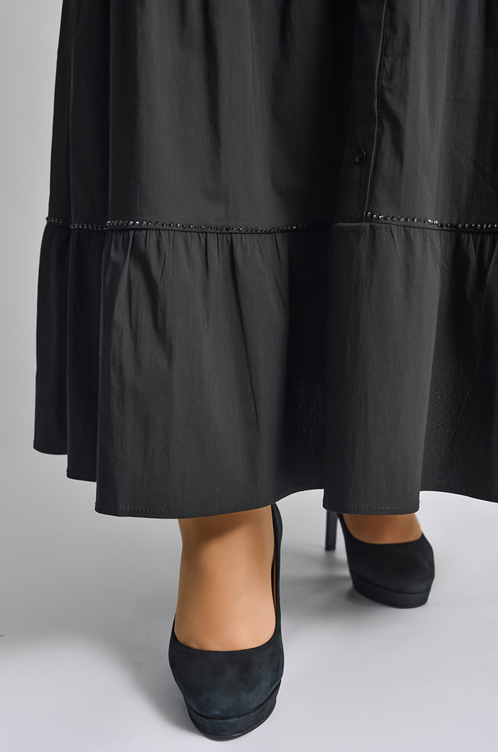 Спідниця максі зі стразами великих розмірів