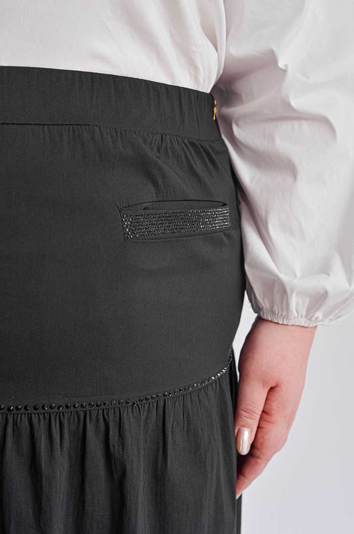 Спідниця максі зі стразами великих розмірів