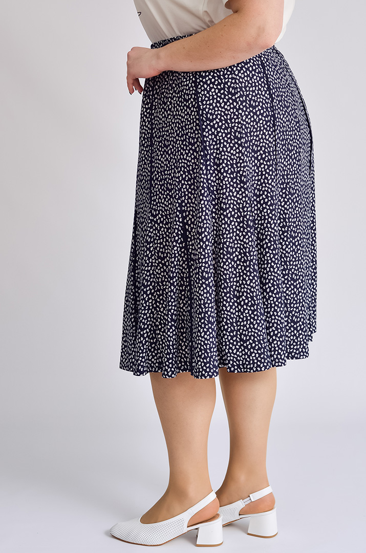 Спідниця міді в принт великих розмірів