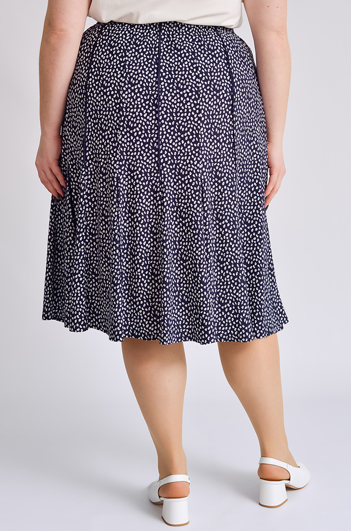 Спідниця міді в принт великих розмірів