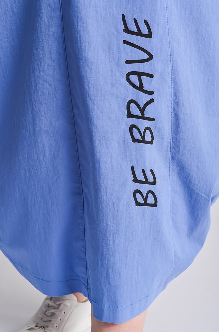 Спідниця міді зі стрейч-котону з накладними кишенями великих розмірів