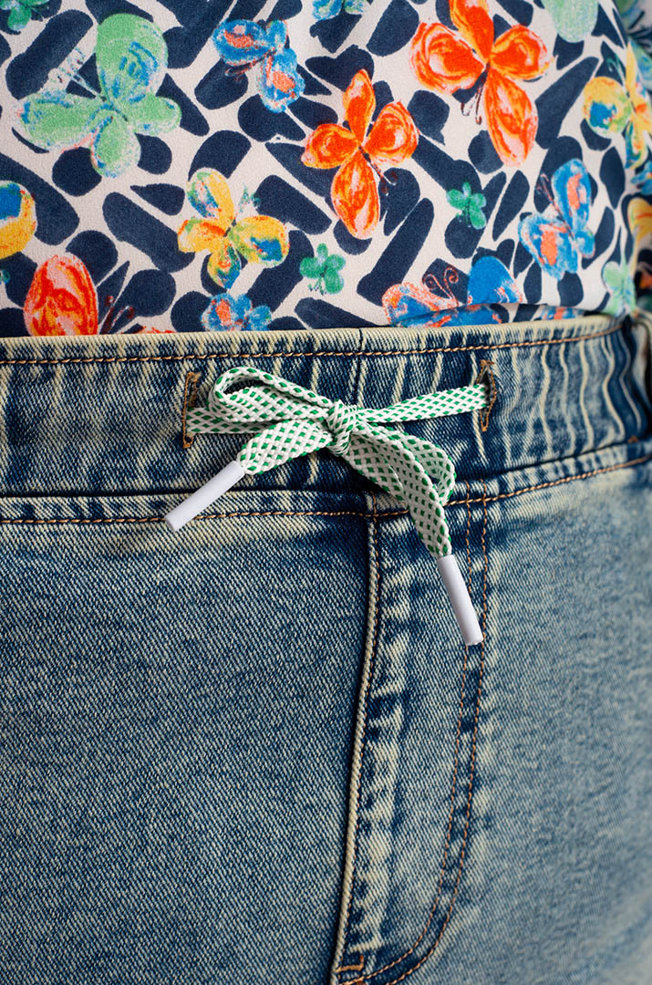 Джинсовая юбка миди с бахромой больших размеров