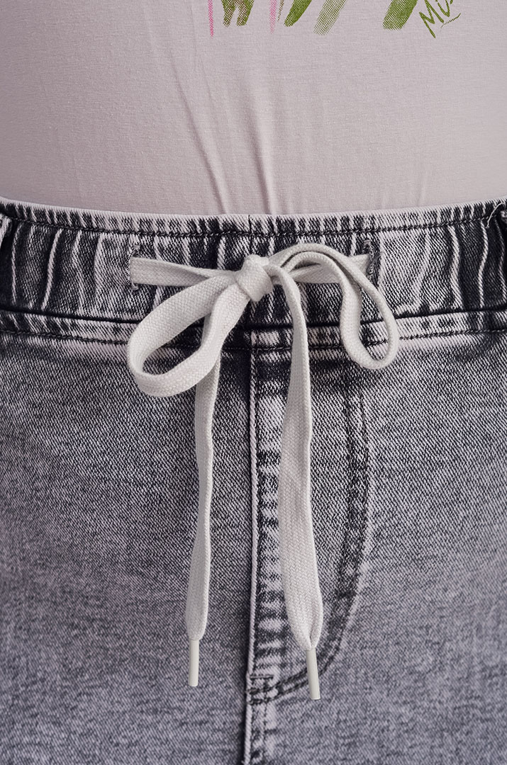 Юбка миди джинсовая светло-серого цвета больших размеров