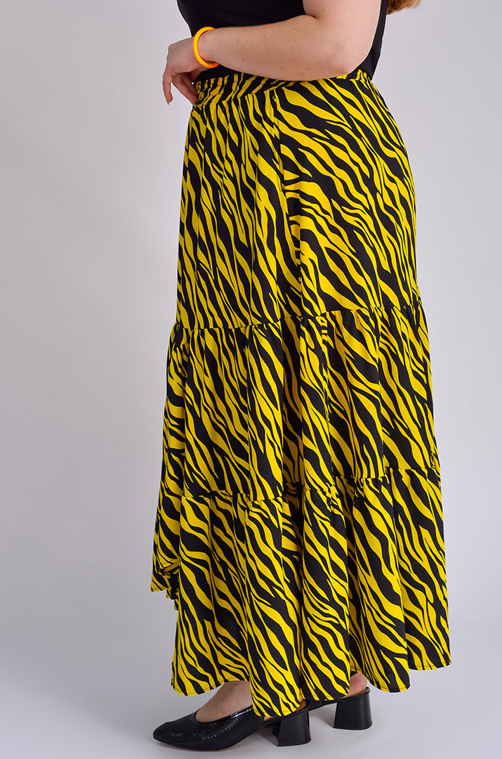 Спідниця максі з анімалістичним принтом великих розмірів