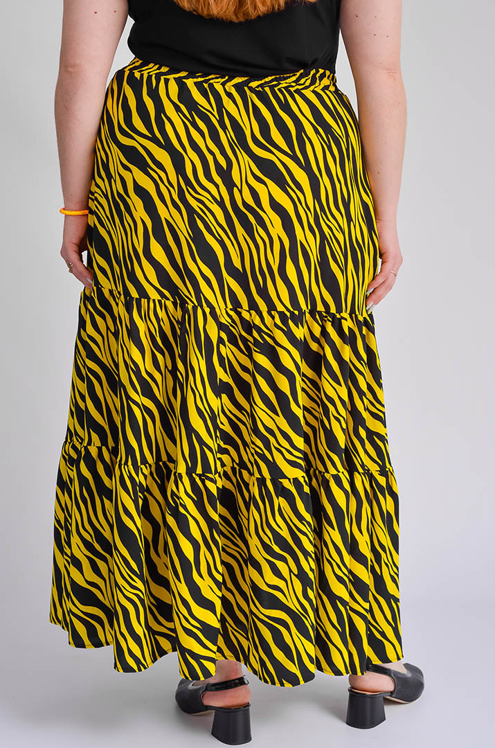 Спідниця максі з анімалістичним принтом великих розмірів