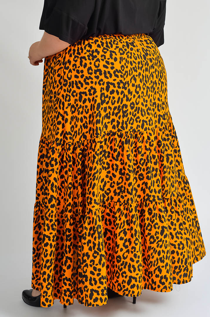 Спідниця максі з анімалістичним принтом великих розмірів