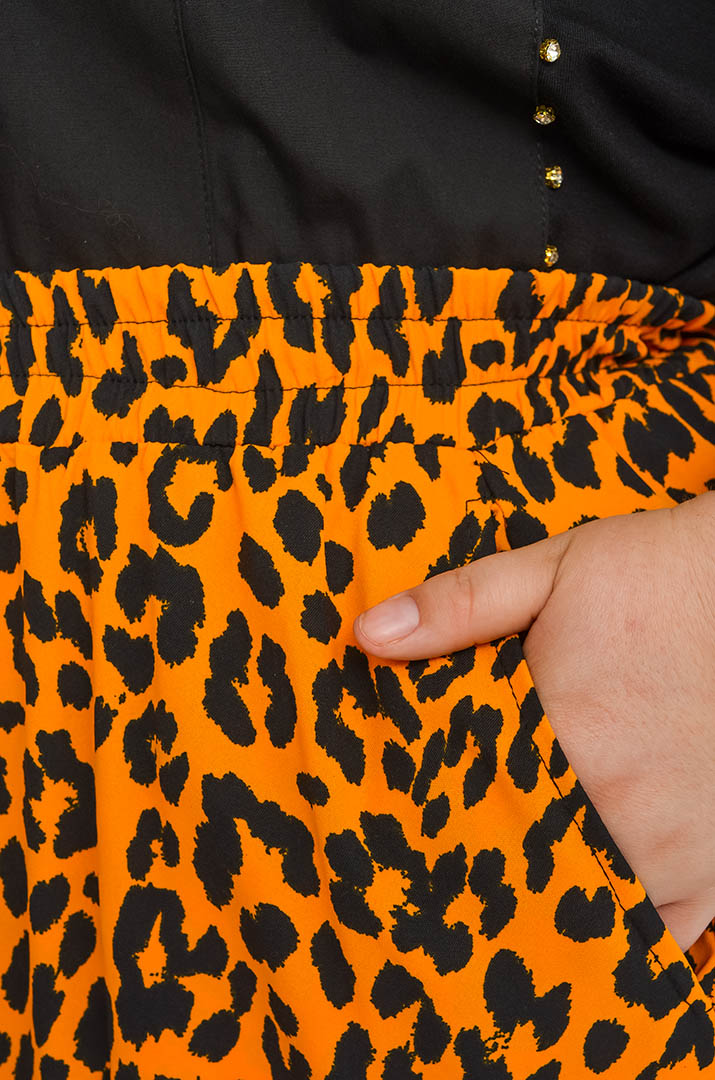 Спідниця максі з анімалістичним принтом великих розмірів