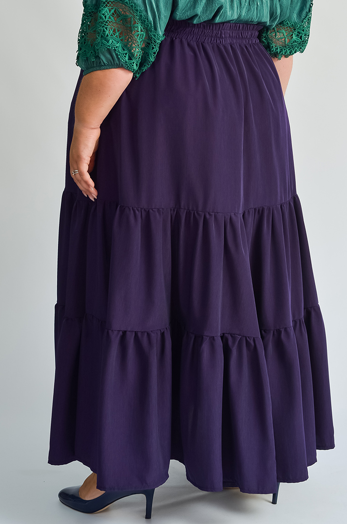 Спідниця з асиметричним низом та воланами великих розмірів