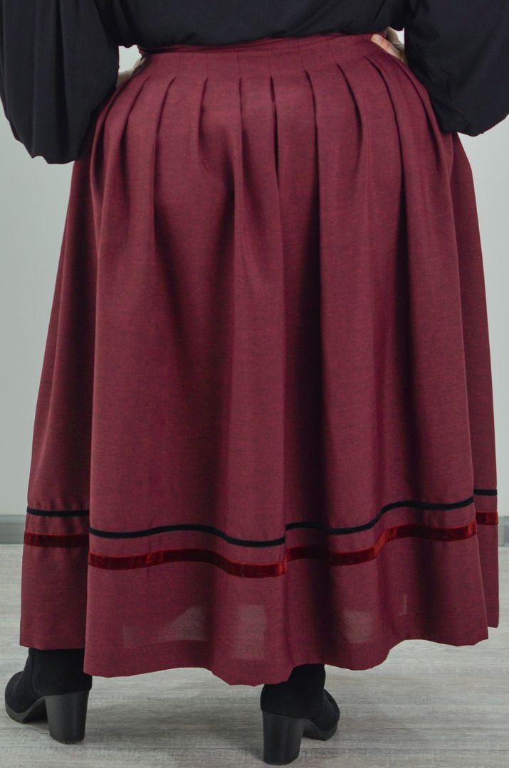 Спідниця на запах з контрастними вставками великих розмірів