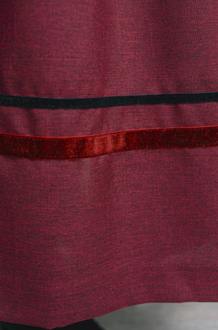 Спідниця на запах з контрастними вставками великих розмірів