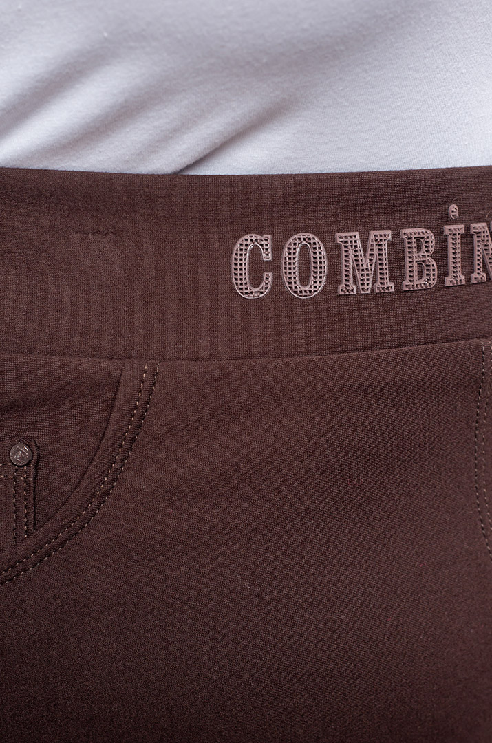 Спідниця міді шоколадного кольору з боковими кнопками великих розмірів