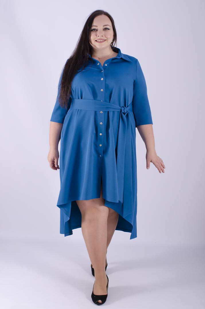 Платье с поясом супер батал