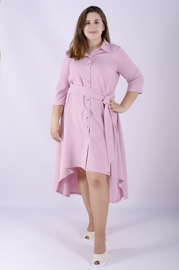 Платье с поясом супер батал