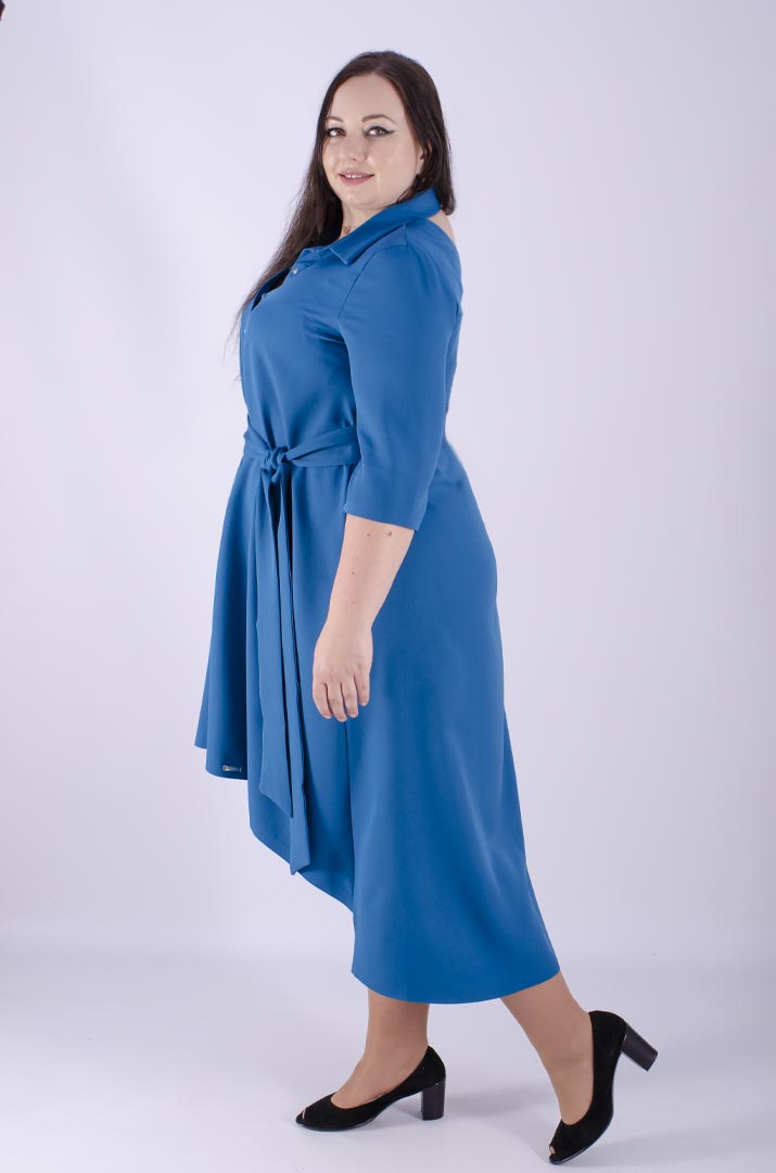 Платье с поясом супер батал