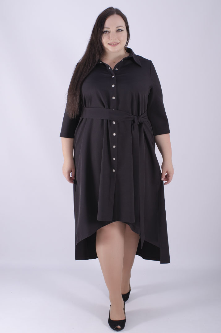 Платье с поясом супер батал