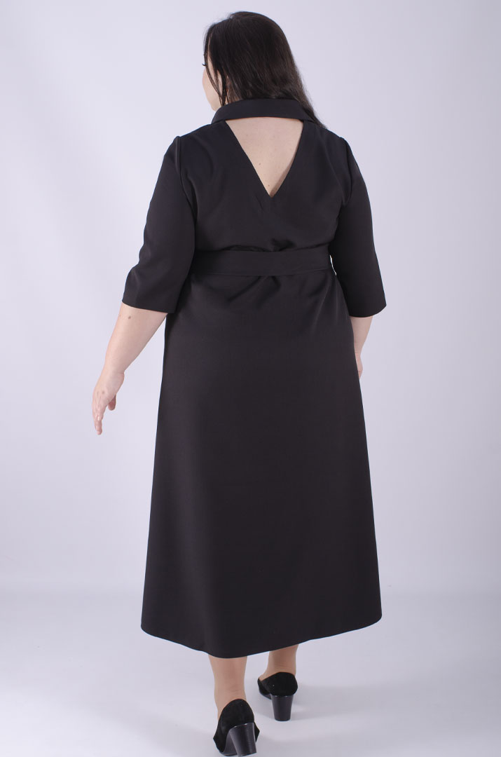 Платье с поясом супер батал