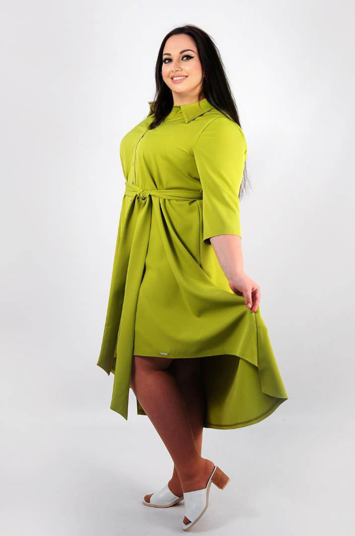 Платье с поясом супер батал