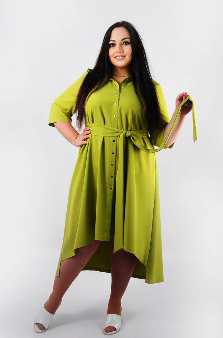 Платье с поясом супер батал