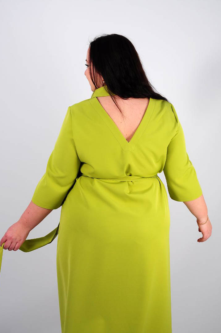 Платье с поясом супер батал