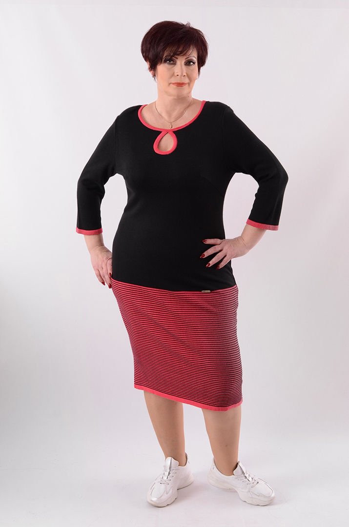 Платье вязаное тёплое батал