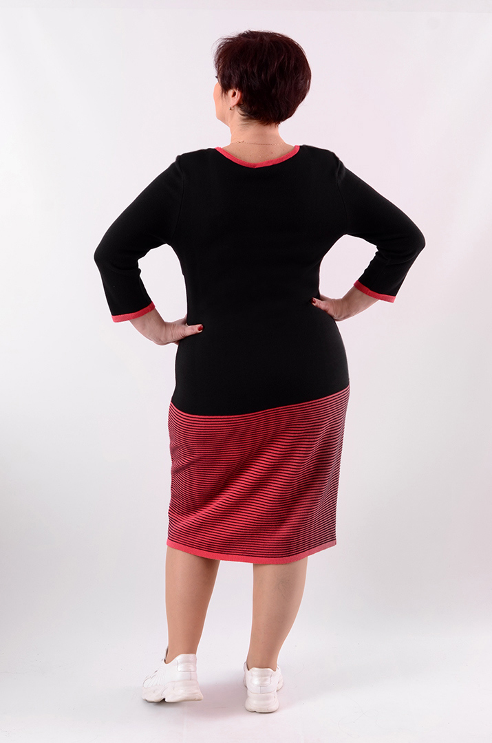 Платье вязаное тёплое батал