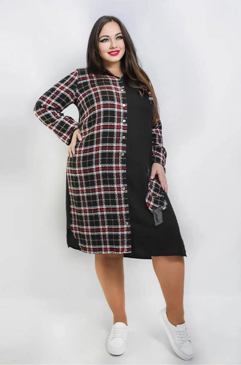 Сукня повсякденна з кишенями супер батал